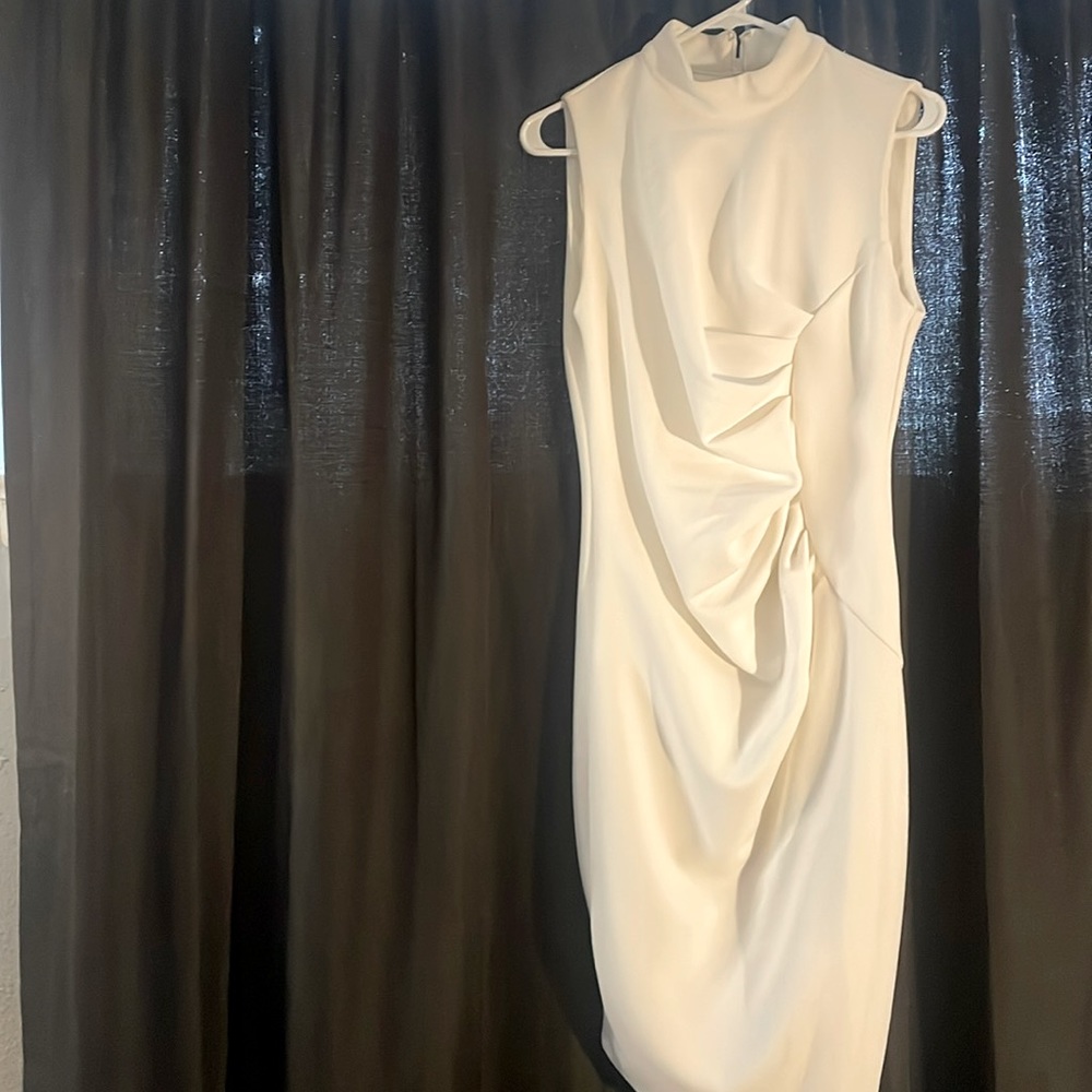 White Gabrielle Union work dress.